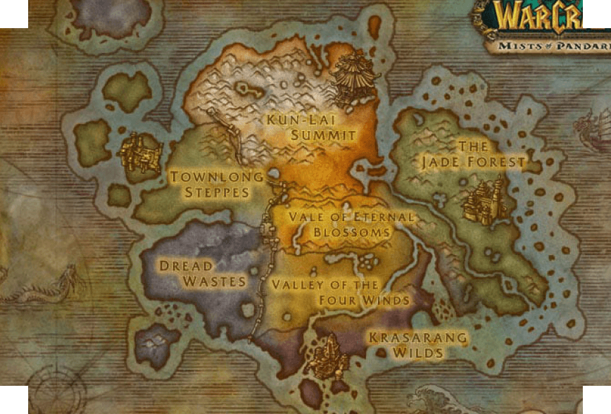 World of Warcraft Mists of Pandaria map